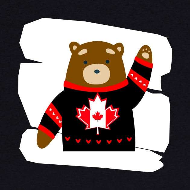 PATRIOTIC Canada Day Bear Gifts by SartorisArt1